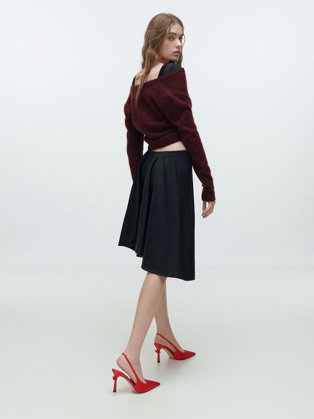 Brantley Bow Slingback Pumps, Red, hi-res