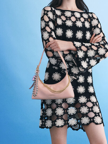 Atwood Chain Shoulder Bag, Light Pink, hi-res