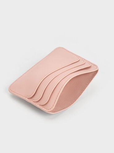 Cleo Two-Tone Quilted Card Holder, Pink, hi-res