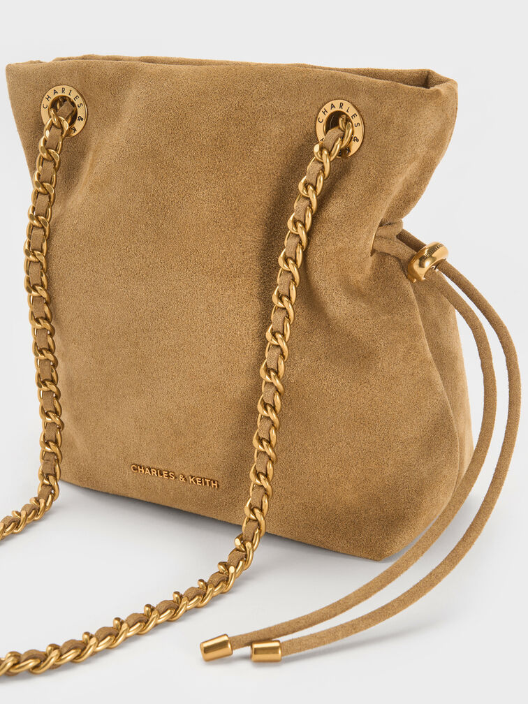Arya Recycled Suede Braided-Strap Double-Handle Crossbody Bag, Sahara Sand, hi-res