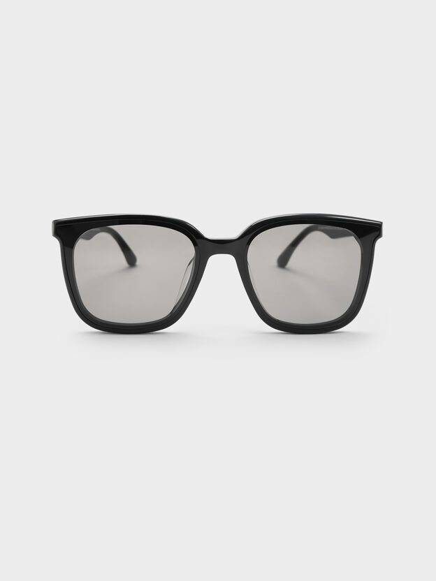 Maude Square Sunglasses, Black, hi-res