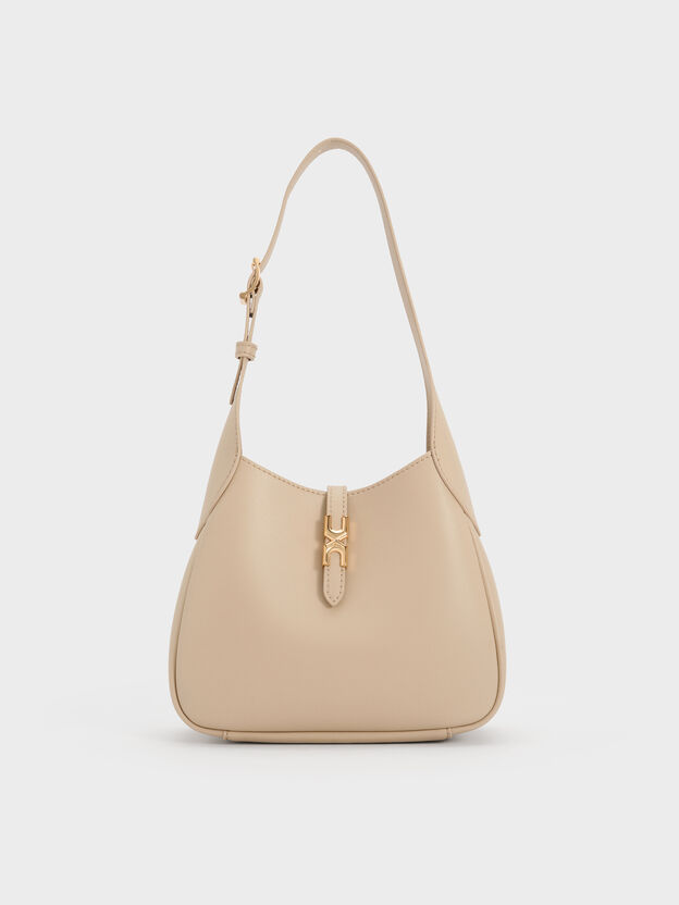 Mini Adalyn Hobo Bag, Dusted Oat, hi-res