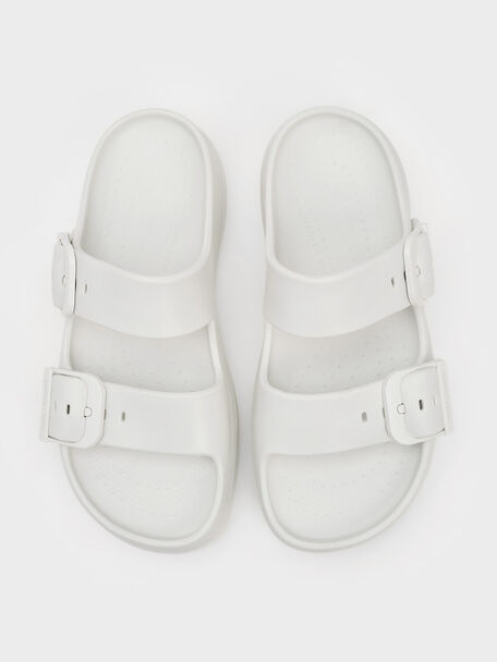Bunsy Double-Strap Sports Sandals, White, hi-res