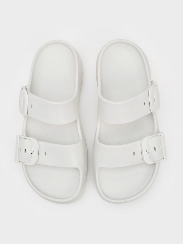 Bunsy Double-Strap Sports Sandals, White, hi-res