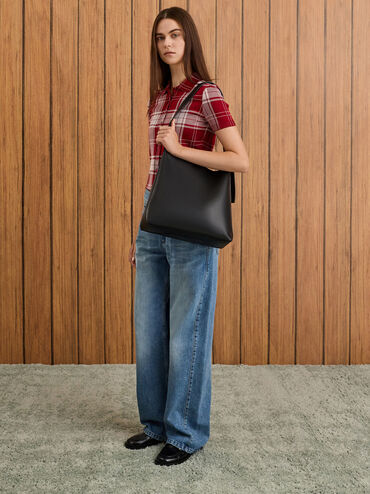 Edna Tote Bag, Black, hi-res