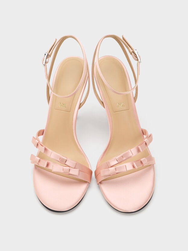 Jessy Bow Stiletto Sandals, Pink, hi-res
