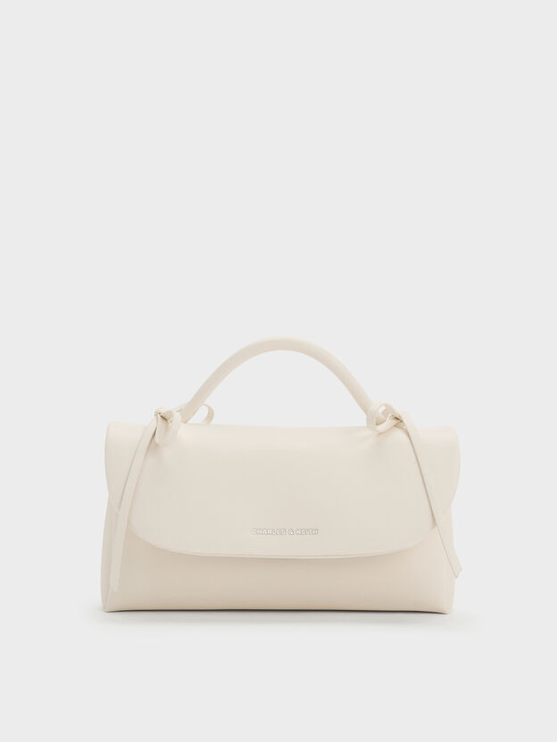 Hazel Bow Wallet On Chain, Cream, hi-res