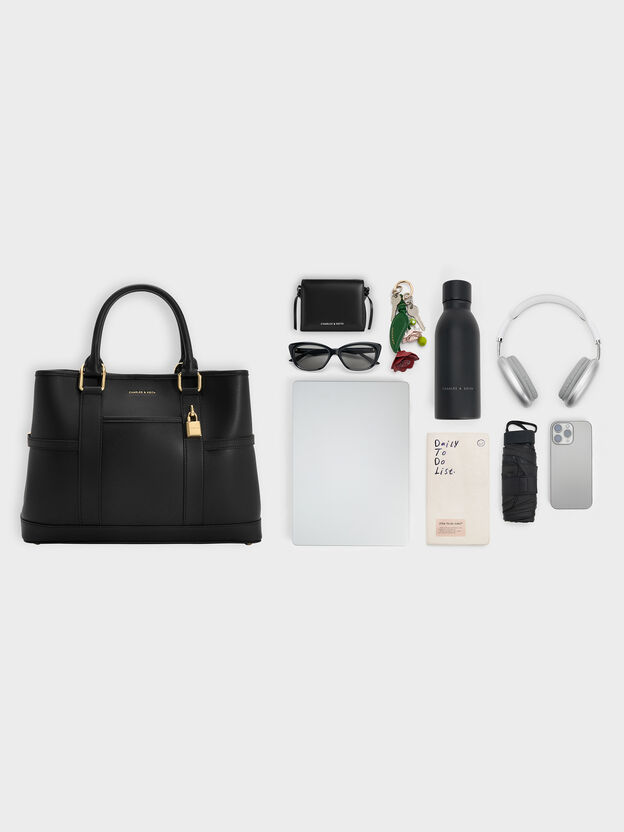 Scottie Tote Bag, Black, hi-res