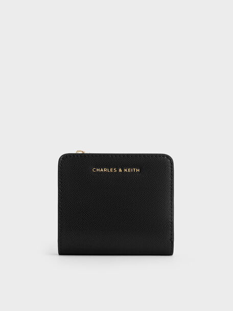 Keely Top Zip Small Wallet, Black, hi-res