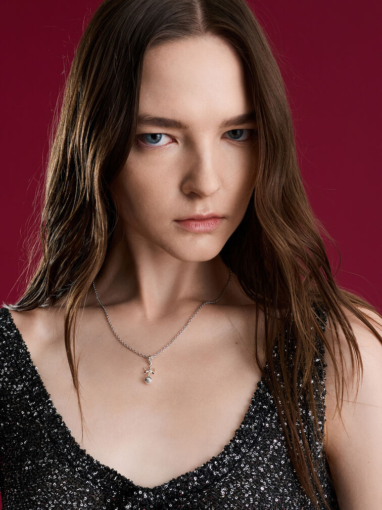 Arleth Chain Necklace, Silver, hi-res