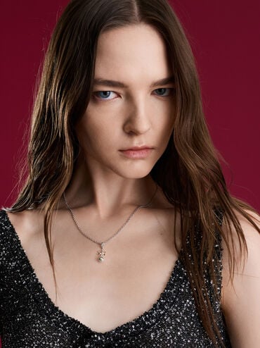 Arleth Chain Necklace, Silver, hi-res