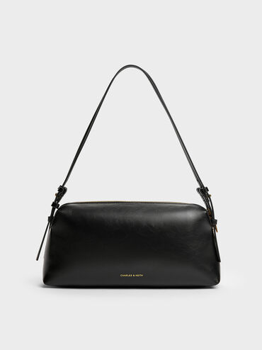 Deyna Double-Strap Shoulder Bag, Black, hi-res