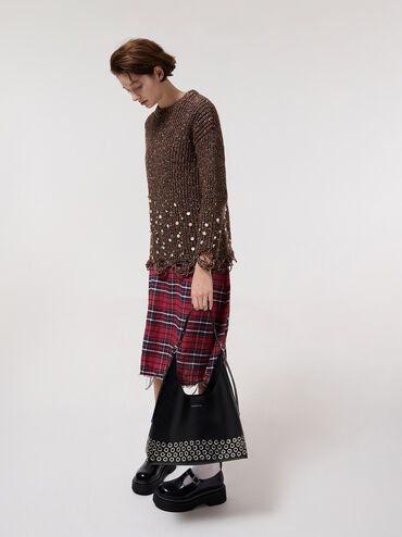 Liv Grommet Hobo Bag, Noir, hi-res