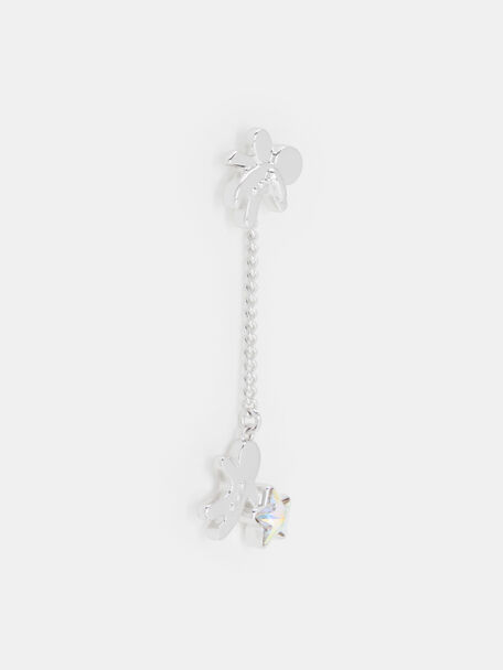 Athalia Gingerbread-Fairy Drop Earrings, Silver, hi-res
