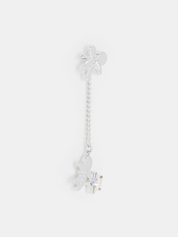 Athalia Gingerbread-Fairy Drop Earrings, Silver, hi-res