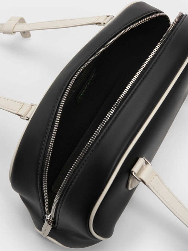Nelly Two-Tone Elongated Shoulder Bag, Multi, hi-res