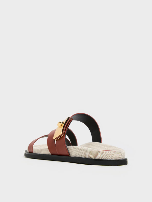 Aelin Canvas Metallic-Buckle Strappy Sandals, Multi, hi-res