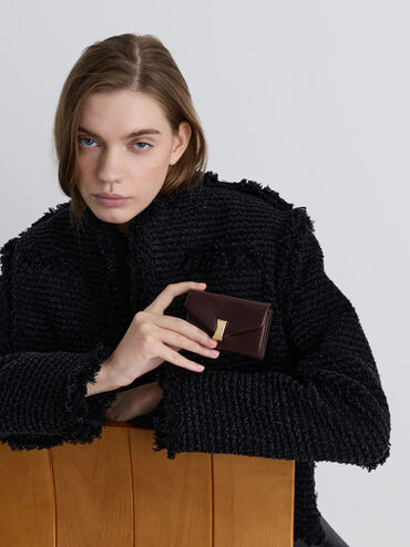 Lilibet Chain-Strap Wallet, Plum, hi-res