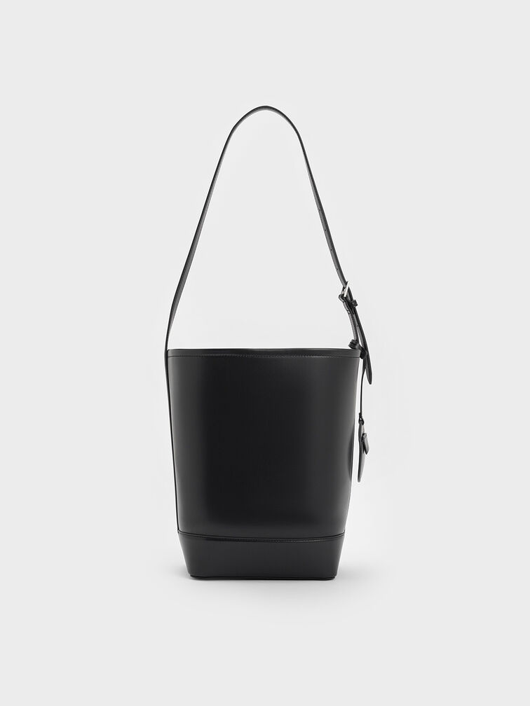 Enola Elongated Bucket Bag, Noir, hi-res