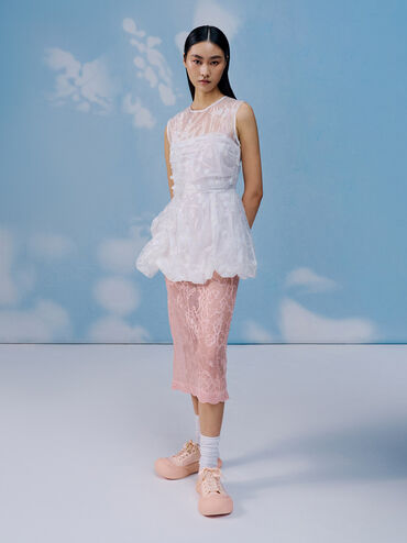 Satin Lace-Up Slip-On Sneakers, Light Pink, hi-res