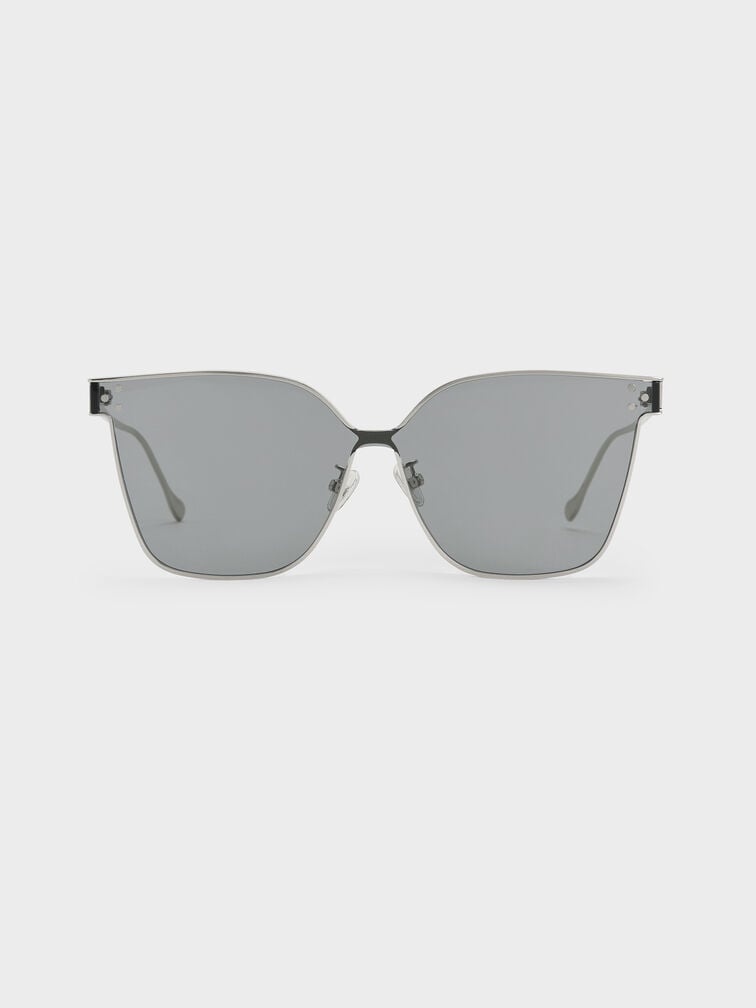Ginny Butterfly Sunglasses, Silver, hi-res