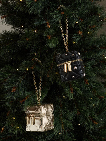 Janie Quilted Micro Bag, Champagne, hi-res