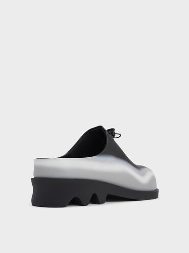 Gradient Wave Slip-On Mules, Black, hi-res