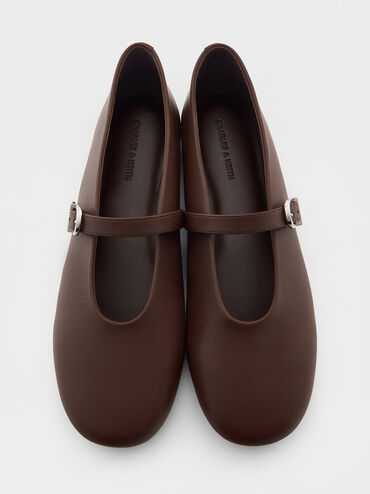 High-Vamp Mary Janes, Dark Brown, hi-res