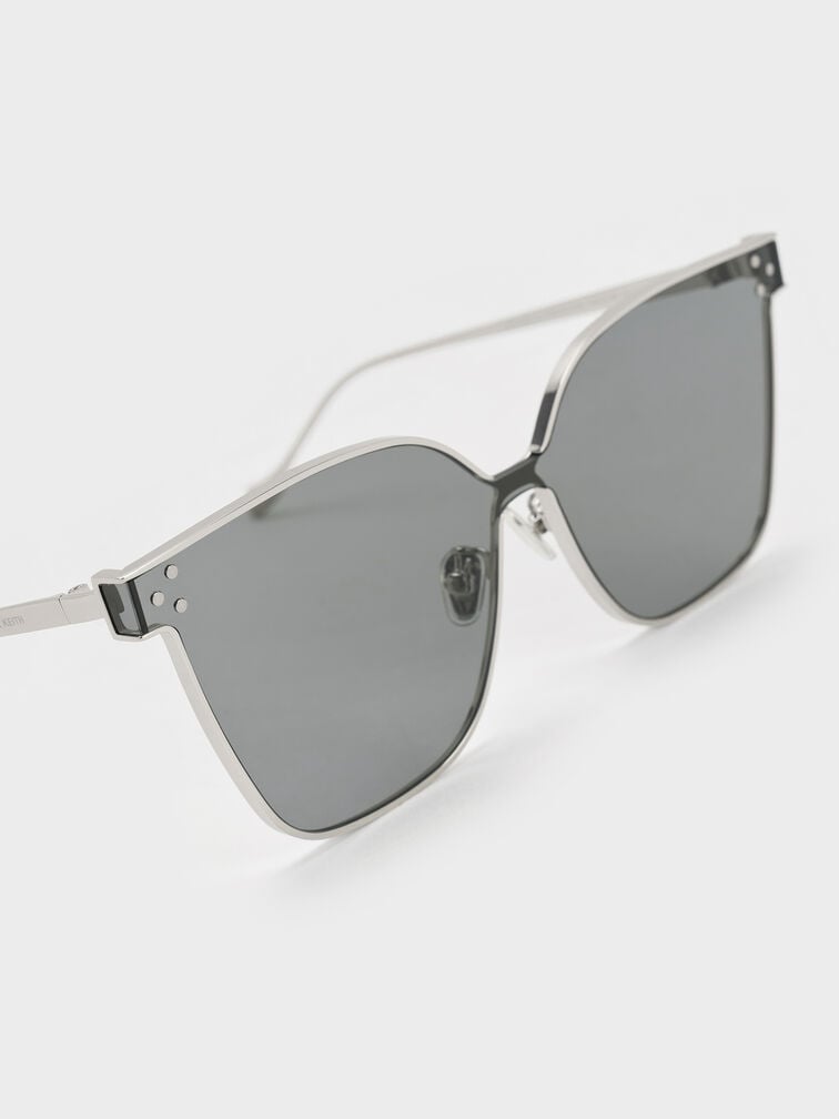 Ginny Butterfly Sunglasses, Silver, hi-res