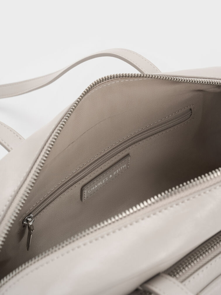 Atwood Chain Elongated Shoulder Bag, Shell Grey, hi-res