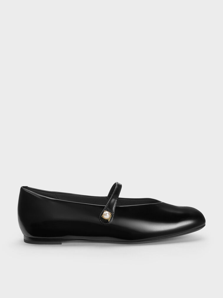Marie Pearl Mary Jane Flats, Black Box, hi-res