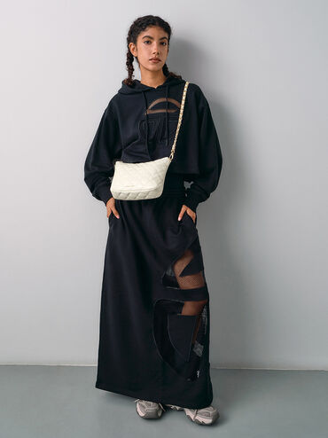 Duo Quilted Slouchy Hobo Bag, Cream, hi-res