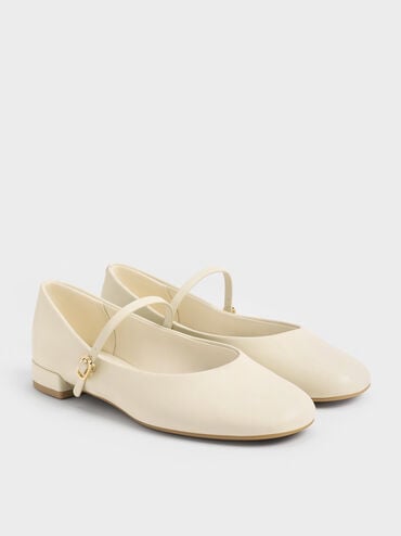 Gertrude Round-Toe Mary Janes, Chalk, hi-res
