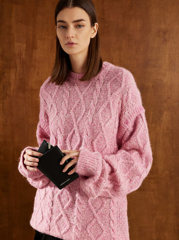 Noelle Passport Holder, Noir, hi-res