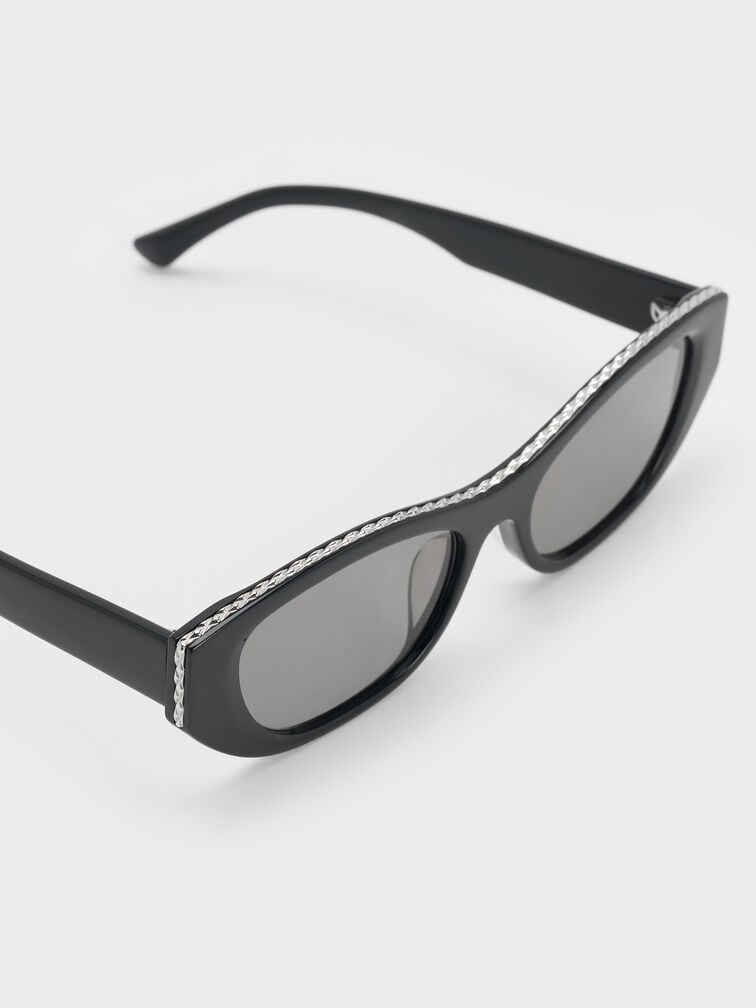 Daenerys Cat-Eye Sunglasses, Noir, hi-res