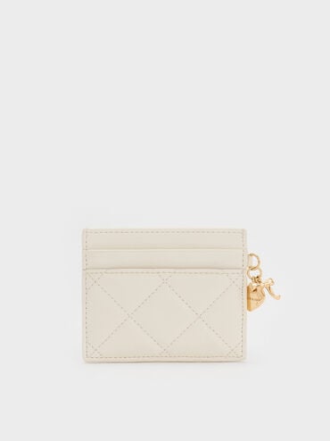 Arrietty Quilted Card Holder, Cream, hi-res