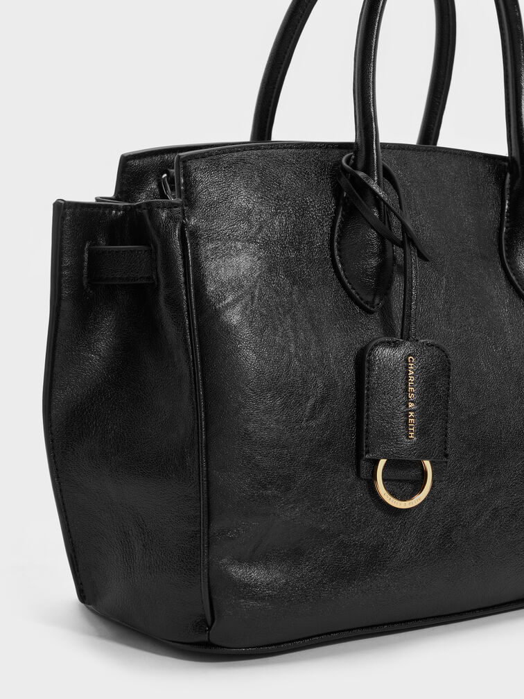 Large Ginevra Tote Bag, Black, hi-res