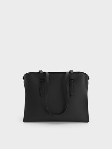 Allyn Elongated-Handle Tote Bag, Noir, hi-res