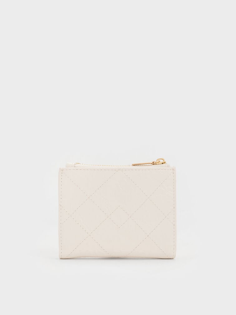 Duo Quilted Small Wallet, Cream, hi-res