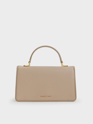 Arlet Belted Top Handle Bag, Taupe, hi-res