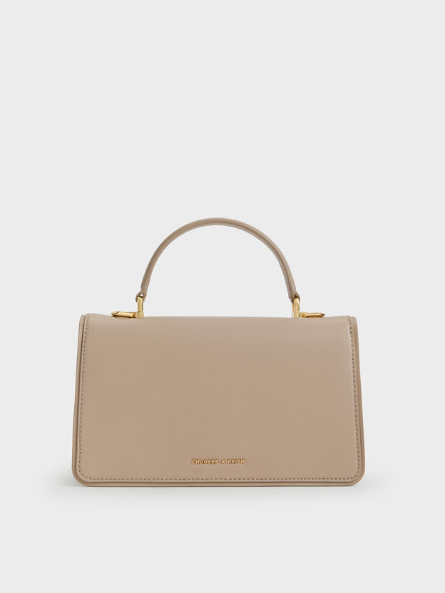Arlet Belted Top Handle Bag, Taupe, hi-res