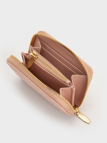 Alva Quilted Zip-Around Wallet, Light Pink, hi-res