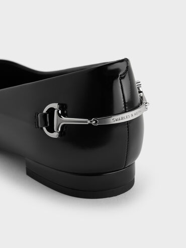 Erinna Metallic-Accent Pointed-Toe Flats, Black Box, hi-res