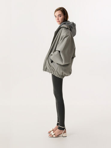 Lu Patent Leather Bow Heeled Sandals, Chalk, hi-res