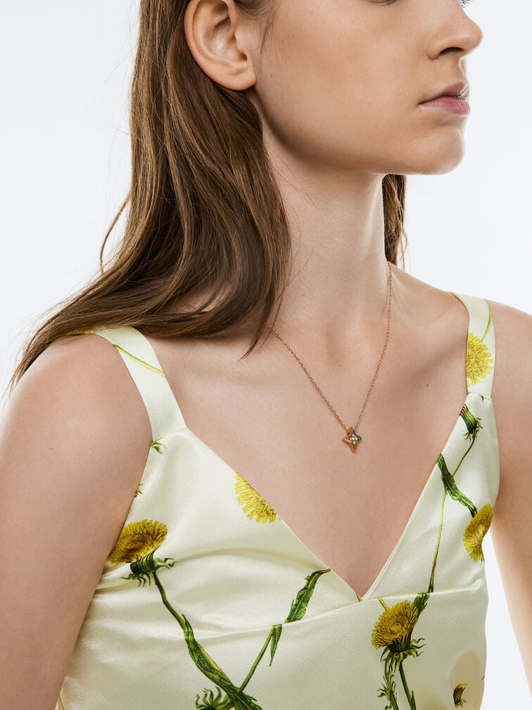 Annalise Heart Necklace, Rose Gold, hi-res