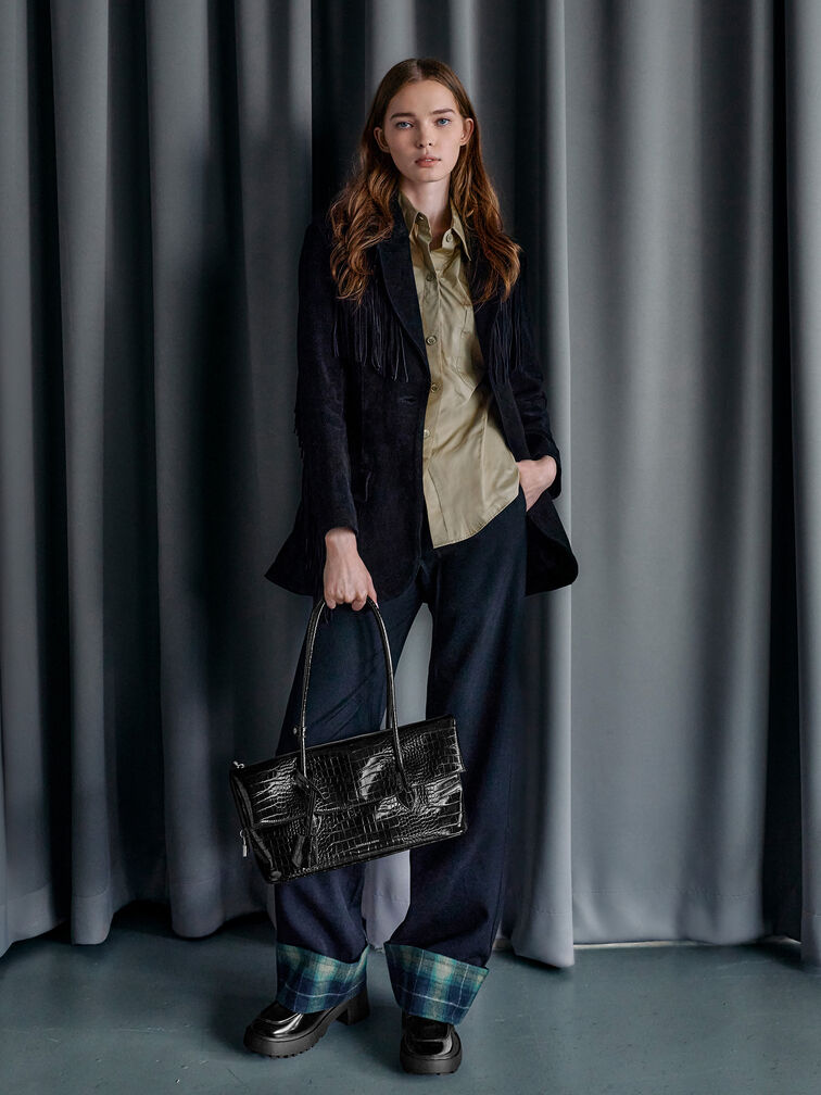 Evan Platform Loafers, Black Box, hi-res