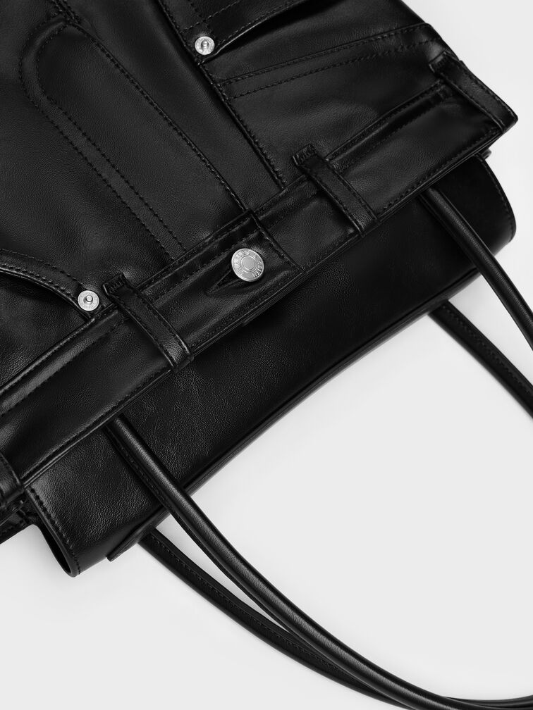 Arita Jeans Tote Bag, Noir, hi-res