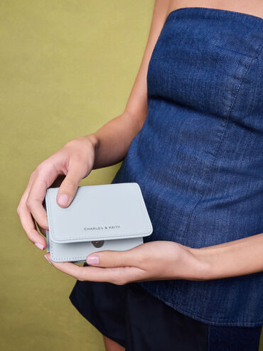 Lyla Knotted-Strap Wallet, Sea Salt Blue, hi-res