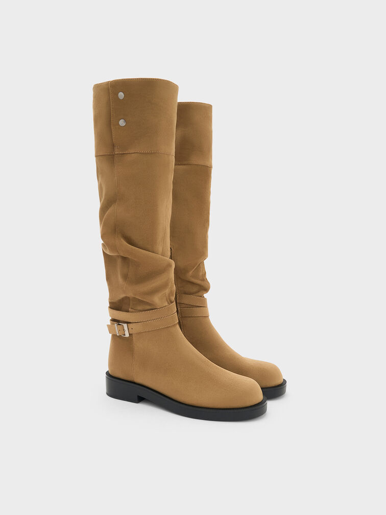 Eilis Faux Suede Thigh-High Boots, Camel, hi-res