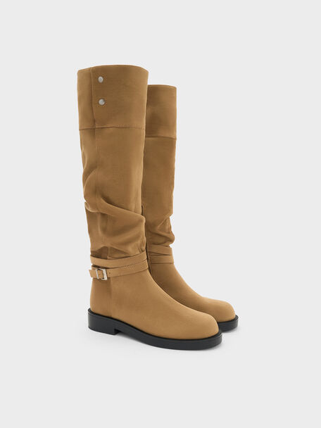 Eilis Faux Suede Thigh-High Boots, Camel, hi-res